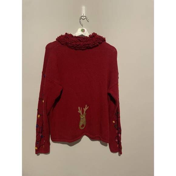 Ugly Christmas Reindeer‎ & Lights Large Red - Picture 8 of 10